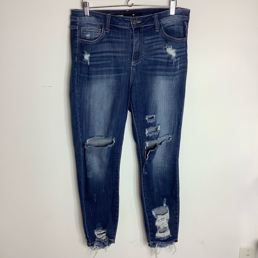 Harper high Rise Skinny Destroyed Jeans